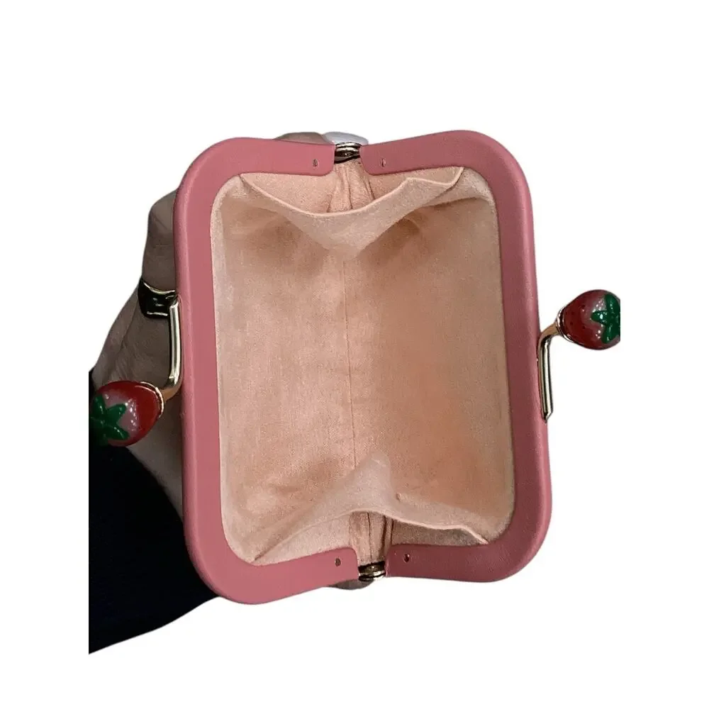 RARE Nora Kisslock Coach Strawberry Wallet